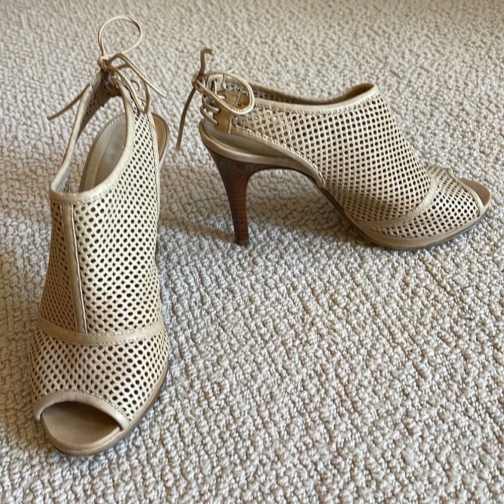 J. Crew Leather Peep-Toe Heels size 5.5